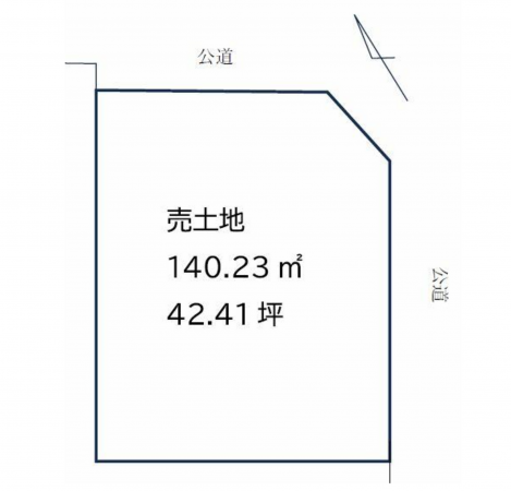 岡崎市福岡町、土地の間取り画像です