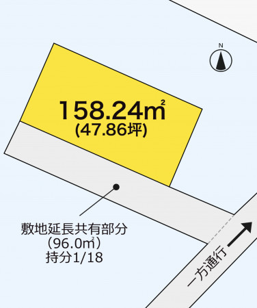 山形市七日町４丁目、土地の間取り画像です