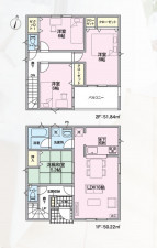 山形市松波１丁目、新築一戸建ての間取り画像です