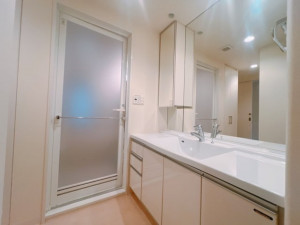 山形市小白川町、中古マンションの洗面画像です