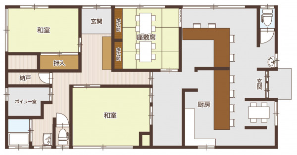 寒河江市大字寒河江、収益物件/店舗の間取り画像です