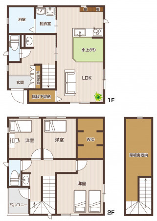 天童市大字蔵増、中古一戸建ての間取り画像です