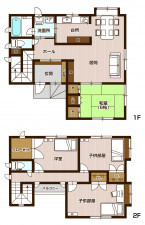 山形市小白川町、中古一戸建ての間取り画像です