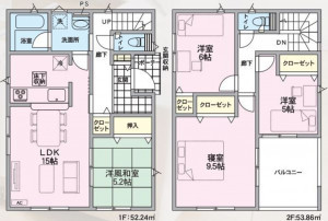 東村山郡山辺町大字山辺、新築一戸建ての間取り画像です