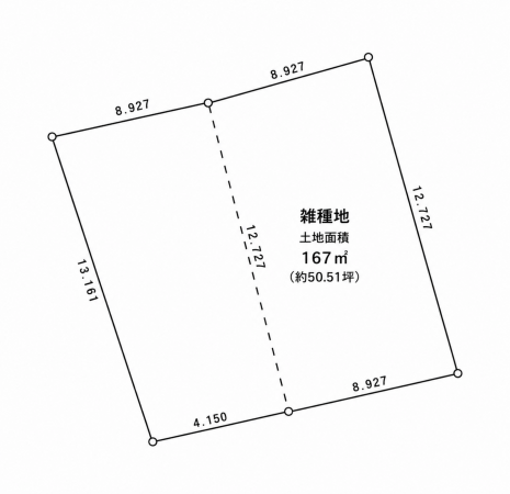 帯広市西十六条、土地の間取り画像です