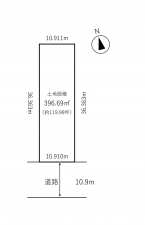 帯広市大正本町、土地の間取り画像です