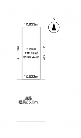 帯広市西七条、土地の間取り画像です