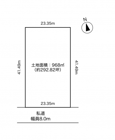 帯広市以平町、土地の間取り画像です