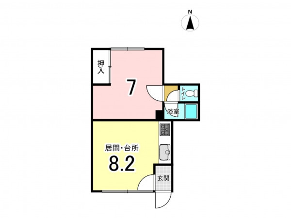 帯広市東二条、収益物件/アパートの間取り画像です