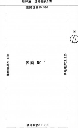 帯広市西七条、土地の間取り画像です