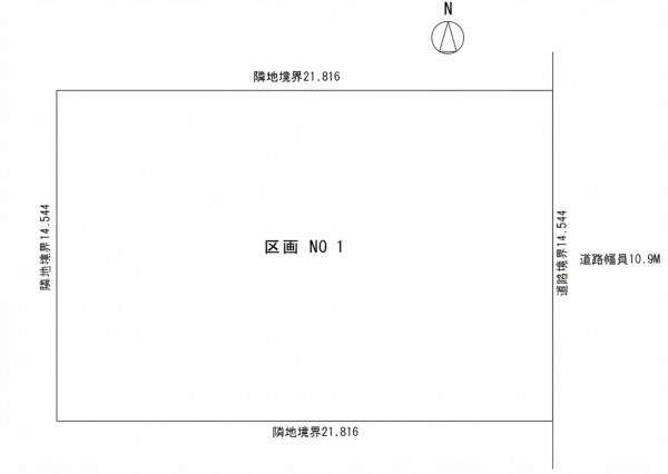 中川郡幕別町札内、土地の間取り画像です