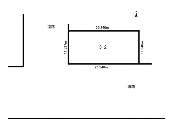 河西郡芽室町東六条、土地の間取り画像です
