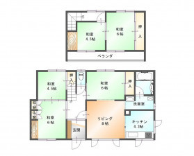 河東郡音更町新通、中古一戸建ての間取り画像です