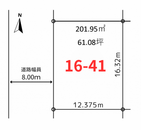 帯広市大空町、土地の間取り画像です