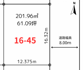 帯広市大空町、土地の間取り画像です