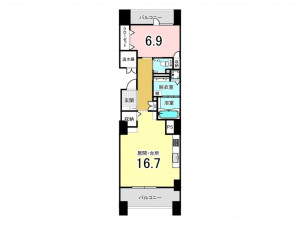 帯広市西六条、収益物件/マンションの間取り画像です