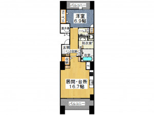 帯広市西六条、収益物件/マンションの間取り画像です