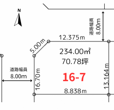 帯広市大空町、土地の間取り画像です