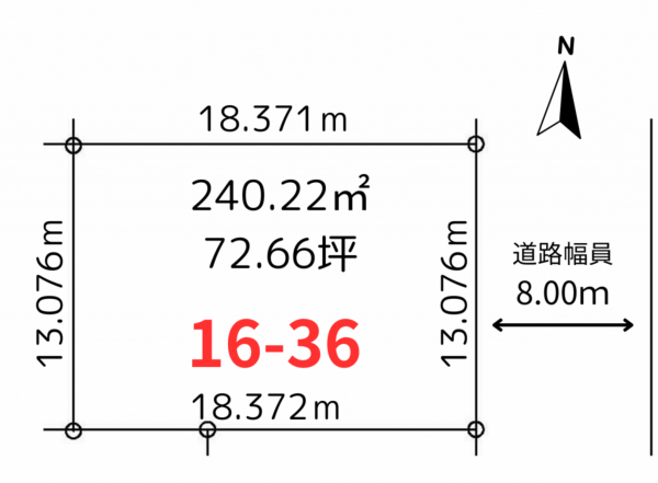 帯広市大空町、土地の間取り画像です
