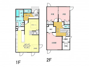 帯広市、中古一戸建ての間取り画像です