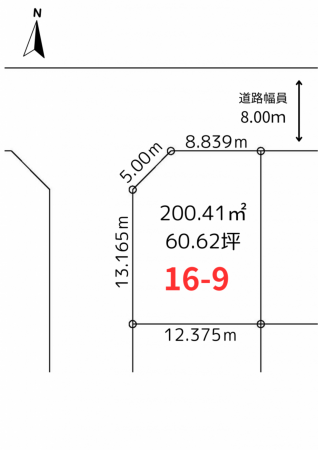 帯広市大空町、土地の間取り画像です
