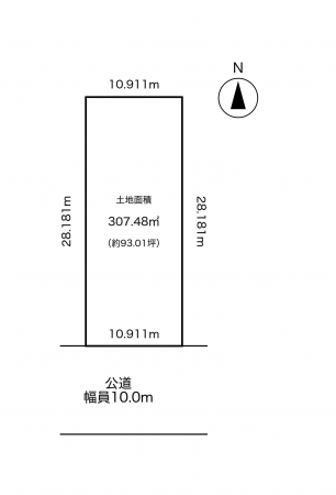 河東郡音更町駒場、土地の間取り画像です