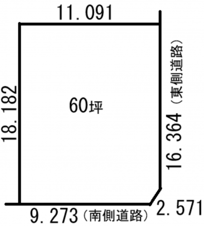 帯広市西十四条、土地の間取り画像です
