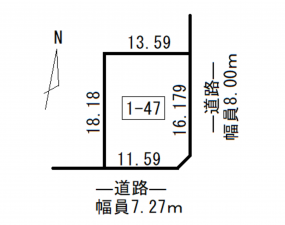 帯広市東十二条、土地の間取り画像です