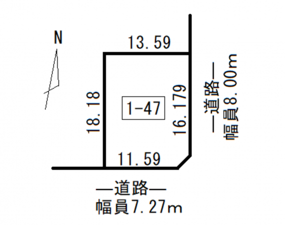 帯広市東十二条、土地の間取り画像です