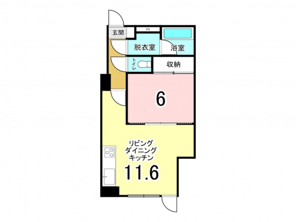 帯広市東五条、中古マンションの間取り画像です