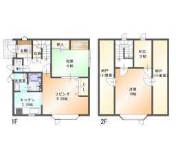帯広市西二十二条、中古一戸建ての間取り画像です