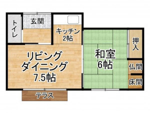 河東郡音更町柳町、収益物件/住宅の間取り画像です