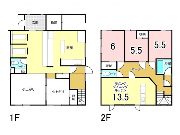 帯広市西十四条、収益物件/店舗の間取り画像です