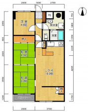 帯広市西九条、中古マンションの間取り画像です