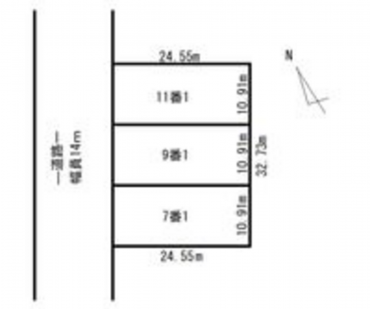 清水町、土地の間取り画像です