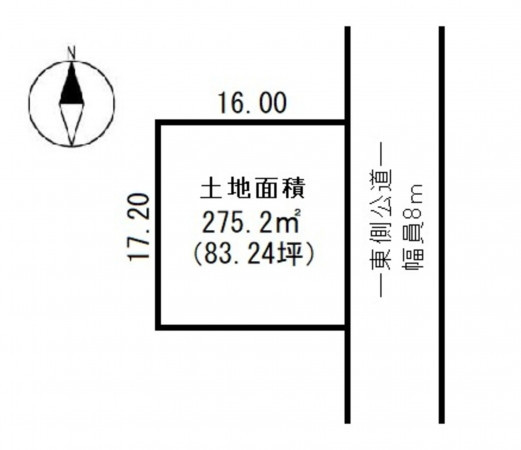帯広市大空町、土地の間取り画像です
