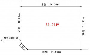 帯広市西十四条、土地の間取り画像です