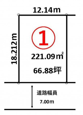 帯広市西十三条、土地の間取り画像です