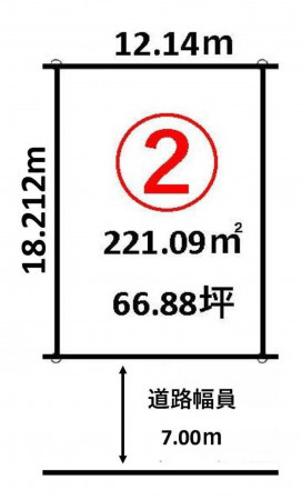 帯広市西十三条、土地の間取り画像です