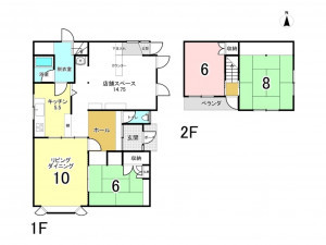 帯広市、中古一戸建ての間取り画像です
