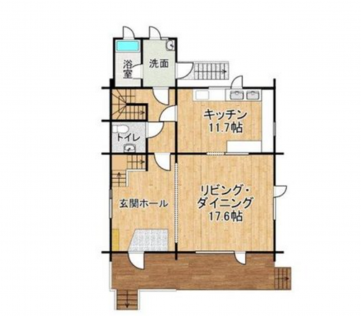 帯広市清川町、中古一戸建ての間取り画像です