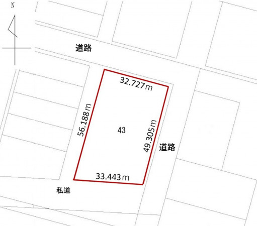 鹿追町、土地の間取り画像です