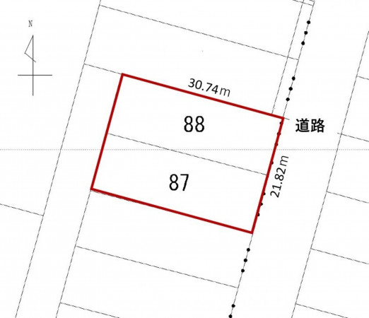 鹿追町、土地の間取り画像です