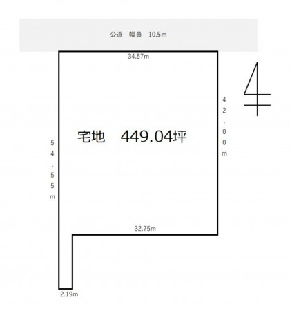 鹿追町、土地の間取り画像です