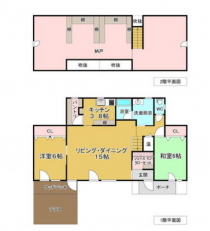 河西郡芽室町栄、中古一戸建ての間取り画像です