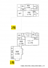 帯広市柏林台、中古一戸建ての間取り画像です