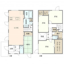 帯広市公園東町、中古一戸建ての間取り画像です