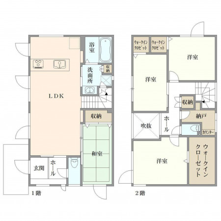 帯広市公園東町、中古一戸建ての間取り画像です