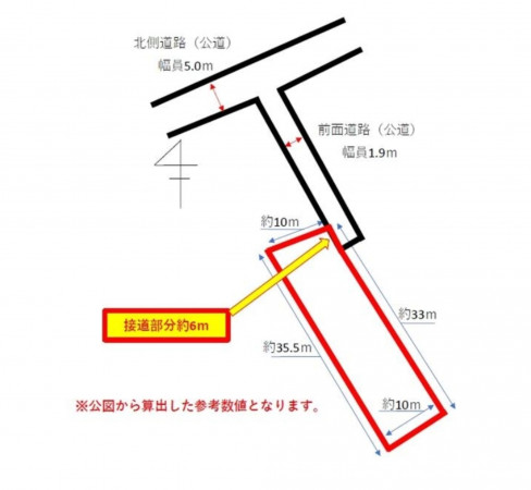 熊谷市、土地の間取り画像です