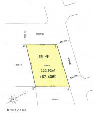 熊谷市拾六間、土地の間取り画像です